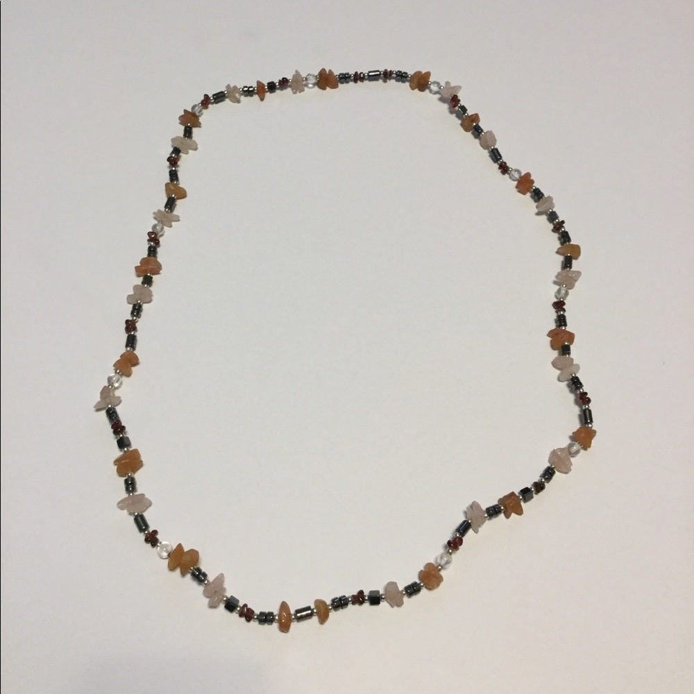 33” Multi-stone Necklace Rose Quartz